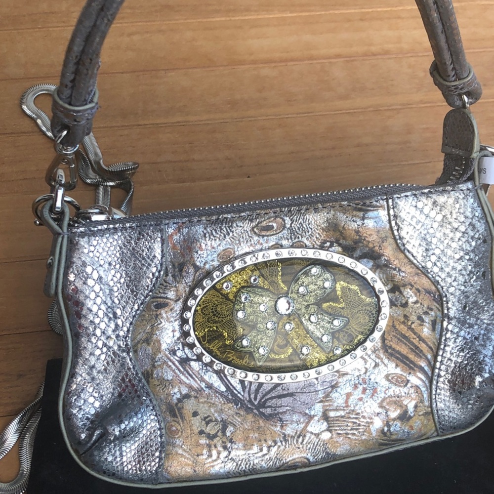 NWOT Silver/ Gold Embellished Shoulder/Crossbody Bag - Picture 12 of 12